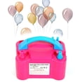 thumbnail image 3 of Inflador de globos eléctrico, bomba de globos de cumpleaños, dos boquillas de aire, ventilador portátil de 600 W, rosa rojo, 3 of 6