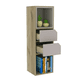 thumbnail image 1 of Biblioteca Librero Organizador Vertical con Cajones Deslizables y Módulo Móvil Color Beige | Excelsior, 1 of 4