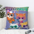 thumbnail image 3 of Super Kitties Throw Pillow Cover Decoration Pillow Case Cushion for Home Sofa Couch 20"x20", 3 of 7