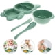 thumbnail image 3 of 1 Juego de plato dividido de comida bonita, plato de comida para bebé, plato de cena para niños pequeños, plato de comida con tenedor y cuchara, 3 of 3