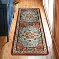 thumbnail image 3 of Sonoro Kate 2.5x8 Area Rugs for Living Room Bedroom, Non Slip Boho Machine Washable Indoor Floor Carpet, Red, 3 of 6