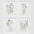 thumbnail image 3 of PixonSign Framed Wall Art Winter Autumn Brown Wildflowers Posters, Set of 4 Nature Wilderness Wall Decor Prints, Botanical Floral Wall Décor, Rustic Classic Countryside Artwork - 12"x16" White, 3 of 5