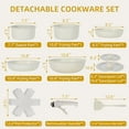 thumbnail image 3 of 11 PCS pots and pans set, pots and pans set non stick, Removable Handles, Induction and Oven Safe Cookware Set, Dishwasher Safe, Cream$$Home Decor, Kitchen, & Other, 3 of 7