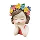 thumbnail image 1 of Maceta de niña, florero, escultura, regalo vívido, decorativo, lindo organizador de plantas Abrigo rosa, 1 of 9