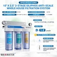 thumbnail image 2 of Max Water 3 Stage 10 inch Standard Water Filtration System, Whole House, Sediment + Anti Scale + CTO, 2 of 6