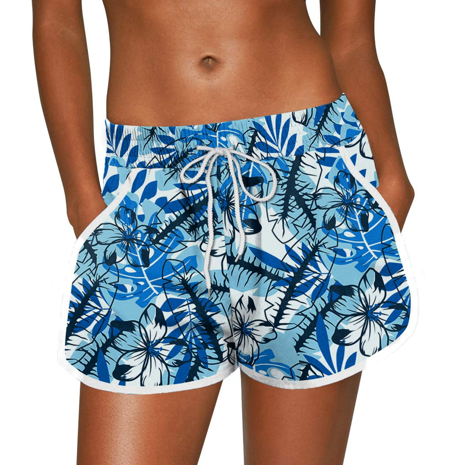 QGQM Running Shorts for Women Floral 