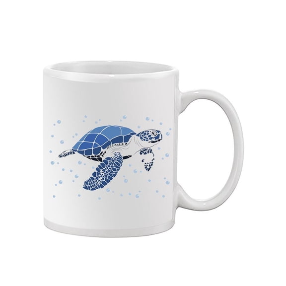 Sea Turtle With Bubbles Art Mug - Image by Shutterstock,