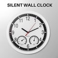 thumbnail image 3 of Quartz Stone Silent Wall Clock Accurate Thermometer Humidity Patio Indoor Outdoor Pool, 3 of 5