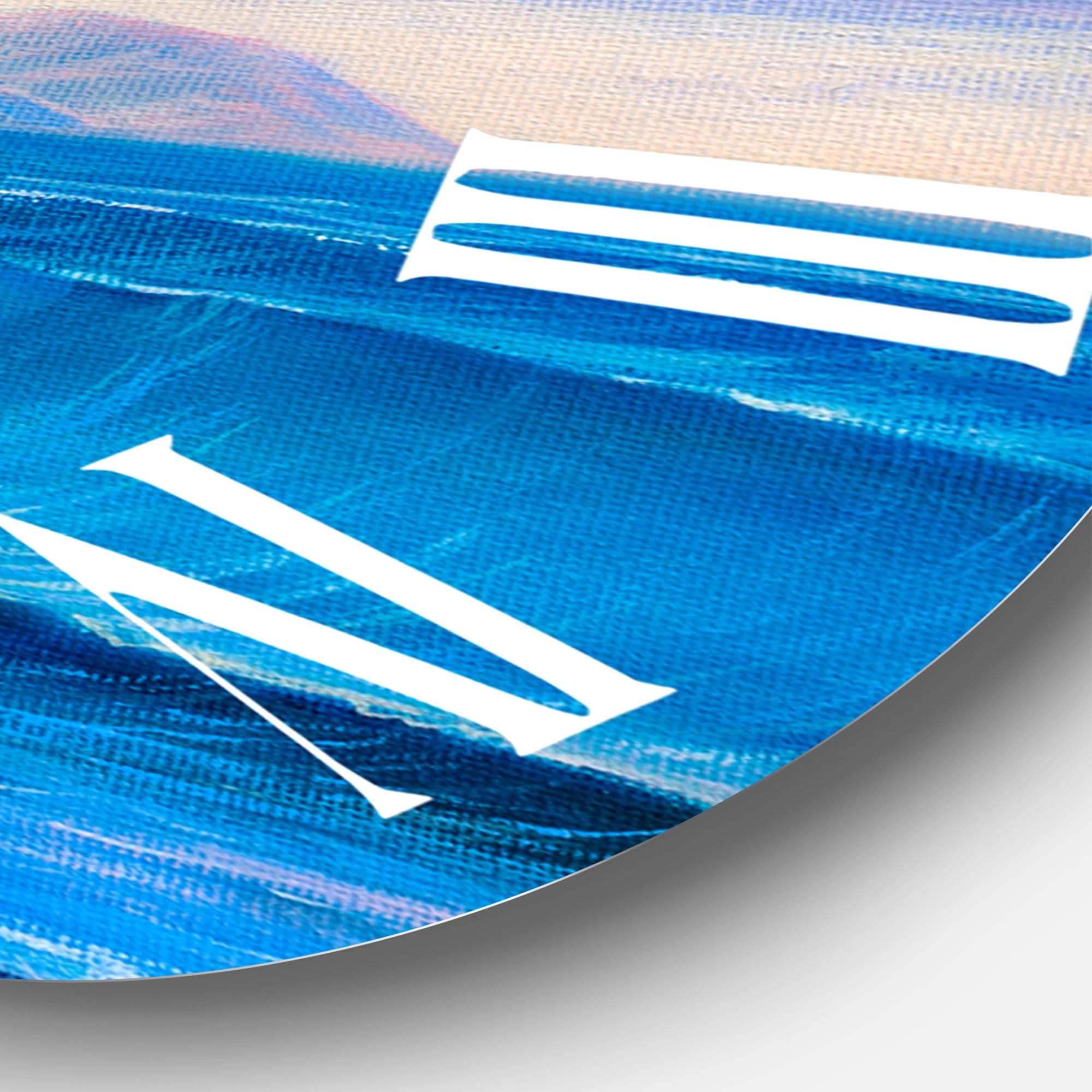 Designart 'Blue Waves Breaking At The Beach I' Nautical & Coastal Wall Clock
