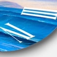 thumbnail image 3 of Designart 'Blue Waves Breaking At The Beach I' Nautical & Coastal Wall Clock, 3 of 5