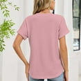 thumbnail image 6 of Paiwinds Women's Pocket Detail V-Neck Short Sleeve Pullover Blouse - Soft Polyester Cotton Blend Casual Top for Daily Wear, Errands & Relaxed Outings, 6 of 6
