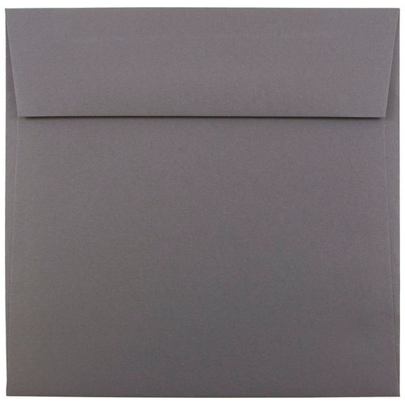 JAM Paper 6.5 x 6.5 Square Envelopes, Dark Gray, 1000/Carton