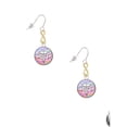 thumbnail image 2 of Delight Jewelry Silvertone Domed Multi Color DO Gold Tone Infinity French Earrings, 2 of 4