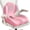 Pink, variant on Ergonomic Waist Support and Seat Cushion, 2-in-1 Memory Foam Pad, Hollow Design for Coccyx, Suitable for Office Chairs, Car Safety Seats and Household Use - Relieves Lower Back and Hip Pain