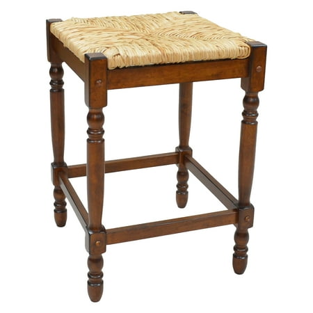 Carolina Cottage Chestnut Finish - Carolina Chair and Table Chestnut Rush Seat Counter Stool
