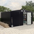 thumbnail image 1 of 8x10 ft Metal Outdoor Storage Shed, Lockable Door & Air Vent, Yard/Garden Tool Shed for Backyard Patio Lawn, 1 of 8