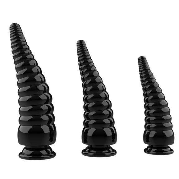 Birdsexy 15cm Anal Plug Sex Toys 360° Suction Cup Anal Plugs for Men and Women, Threaded Octopus-foot Anal Plugs Prostate Massager #Small, Black