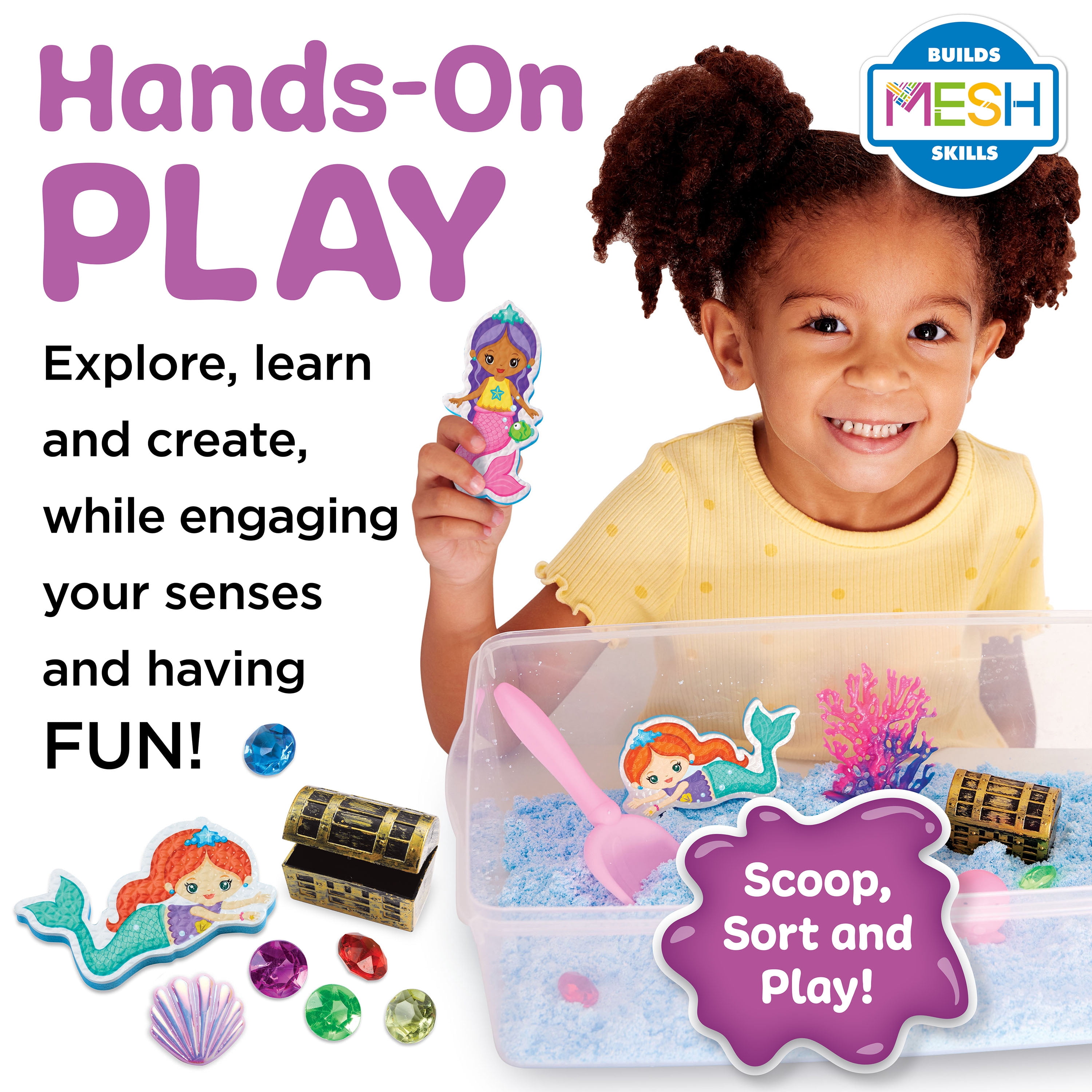 Creativity for Kids Sensory Bin: Mermaid, Spring Crafts - Sensory Toys and Crafts for Toddlers