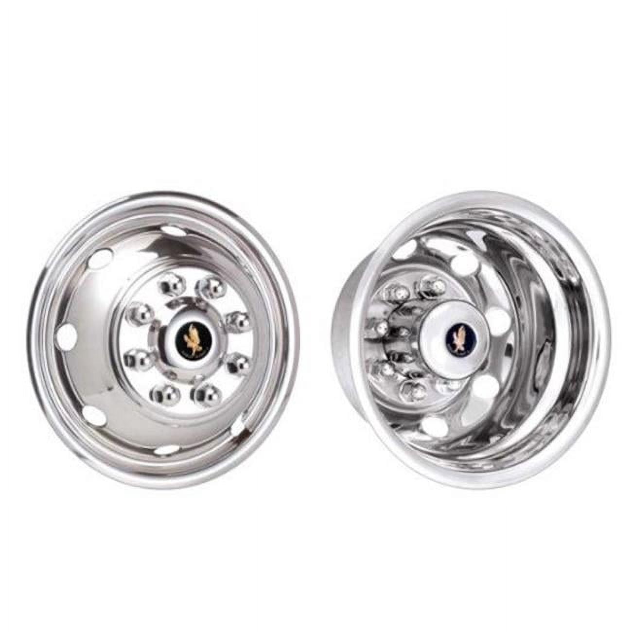 16" 8-Hole Dually Wheel Simulators For Ford E350 E450 Motorhome – Snap-On Set Of 4