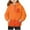 Orange, variant on Hpgjzj Girls Fleece Pullover Hooded Sweatshirt Colorblock Sherpa Hoodie for Teen Girl Winter Button Jacket Coat with Pocket