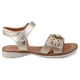 thumbnail image 3 of Sandalia Huarache Niña Dominiq 7083 Dorado Flores y velcro, 3 of 5