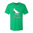 thumbnail image 2 of Wild Bobby, Unstoppable T Rex Funny, Pop Culture, Men Premium Tri Blend Tee, Envy, Small, 2 of 4