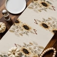 thumbnail image 2 of Fall Sunflower Table Runner, Autumn Thanksgiving Kitchen Dining Table Decoration for Home Party Decor 13x36 Inches, 2 of 9