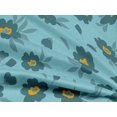 thumbnail image 5 of oneOone Rayon Sky Blue Fabric Leaves & Clover Quilting Supplies Print Sewing Fabric By The Yard 56 Inch Wide, 5 of 8