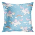 thumbnail image 1 of EREHome Blue Baby Cute Unicorn Pattern Pink Abstract Pillow Case 18x18 Inches Pillowcase, 1 of 1