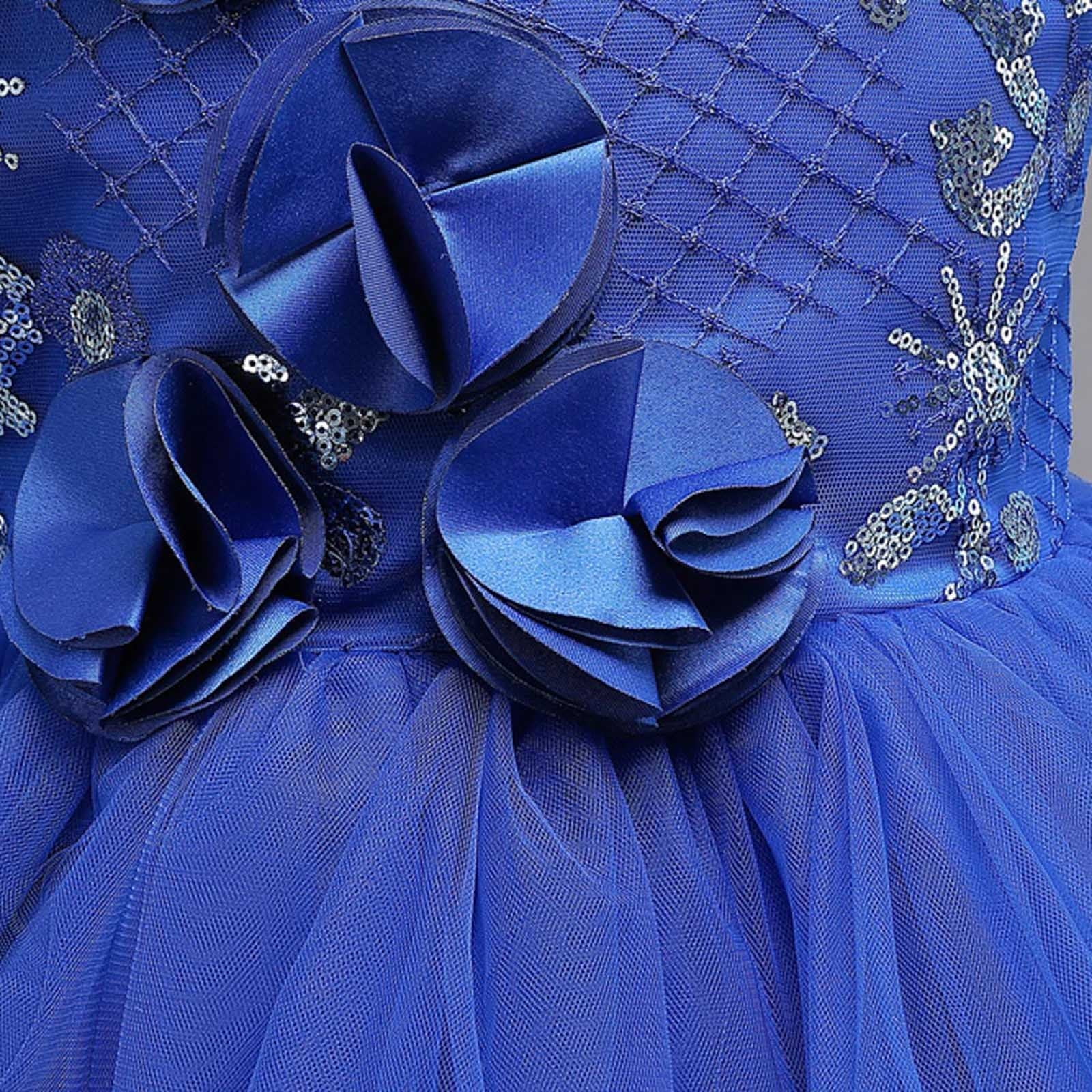 FDDMis Christmas Dresses for Girls 7-8 3t Christmas Outfit Girls Baptism Outfits for Boys Toddler Flower Girl Dress Boys Clothes Gifts for 12 Year, Blue 10-11 Years