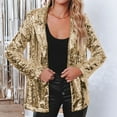 thumbnail image 4 of Daolelai Women's Sequin Lapel Blazer, 4 of 8
