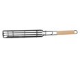 thumbnail image 4 of Kabob Grilling Baskets Lockable Iron Kebab Grill Grate with Wooden Handle for Grilling Vegetables Hot Dog Meat Wood Color, 4 of 5