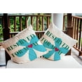 thumbnail image 2 of 20" x 20" Simply Daisy Reserved for Mom with Hearts Indoor/Outdoor Pillow, Turquoise Qty 1, 2 of 6