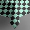 thumbnail image 5 of Black and Mint Green Checkerboard Pattern Square Tablecloth,Waterproof Square Table Cover,Wipeable Spillproof Washable Table Cover for Home Kitchen Party Decor 42"X42"(107x107cm), 5 of 6