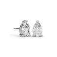 thumbnail image 2 of 1 CTW Pear Cut Lab Grown Diamond Solitaire Earrings 14K White Gold With Secure Prong Setting for Everyday Wear or Special Occasions, 2 of 5