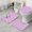 Pink Butterfly Purple, variant on Green Blue Butterfly Pink Purple Pattern Bathroom Rugs Sets 3 Piece,Toilet Cover Set,Absorbent Non Slip Bathroom Mats Sets with U-Shaped Contour Rug Toilet Rug Set