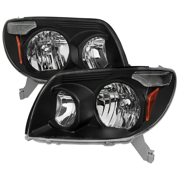 Factory Style Headlights (Black Housing/Clear Lens) Made for and Compatible with 2003-2005 Toyota 4Runner
