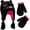Black Cat, variant on Addie & Tate Girls Winter Hat and Gloves Set, 2-4 Years, Toddler Beanie and Mittens, Baby Girl Hats and Mittens in Unicorn Design