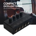 thumbnail image 4 of Headphone Amplifier, Plug and Play Professional 4 Channel Stereo Headphone Amplifier Iron Shell 100-240V  for Studio US Plug,EU Plug,UK Plug, 4 of 7