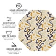thumbnail image 3 of Pofeuu Snake And Floral Print Coasters for Drinks, 4Pack PU Leather Coasters, Bar Drink Coasters for Tabletop Protection, Furniture from Damage-Octagon, 3 of 6