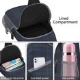 thumbnail image 3 of Lightweight Sling Backpack with Abstract Plaid and Colorful Checkered Design, Travel Crossbody Bag Featuring Geometric Moroccan Aesthetic, 3 of 6