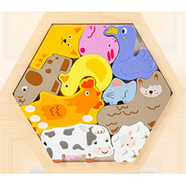 Rompecabezas Juguete educativo Bloques de apilamiento Resolución de problemas Material didáctico Educación Juguete de aprendizaje para Aves Hugo Rompecabezas Montessori