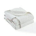 thumbnail image 6 of MarCielo 3-Piece 100% White Cotton Oversized Bedspread Set Coverlet Set Lightweight Quilt Set Sakura, 6 of 9