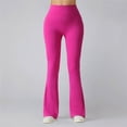 thumbnail image 4 of KHONTS Women's Yoga Pants Bootcut Leggings High Waisted Workout Tummy Control Flare Pants Lifting Stretchy Athletic Trousers Hot Pink M, 4 of 7