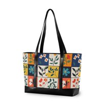 FORMRS Laptop Tote Bag for Women with 15.6" Computer Compartments Handbag, Floral Patterns