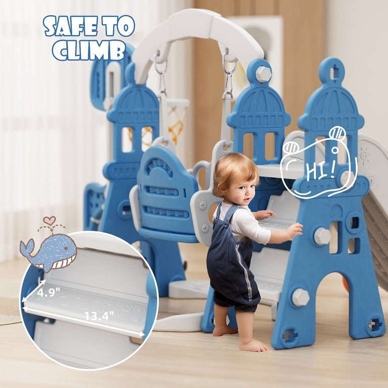 XJD, Kids Slide Swing Set, 5 in 1, for Toddlers Age 1-3 - Walmart.com