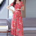 thumbnail image 3 of Babysbule Womens Summer Dresses, Women Fashion Summer Mid-Calf Short Sleeve Beach Printing Dress, 3 of 7