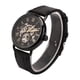 thumbnail image 2 of Reloj mecánico automático, reloj de pulsera mecánico impermeable para hombres, reloj de pulsera de acero inoxidable y cuero de cuerda manual.(1#) Ecomeon no, 2 of 5