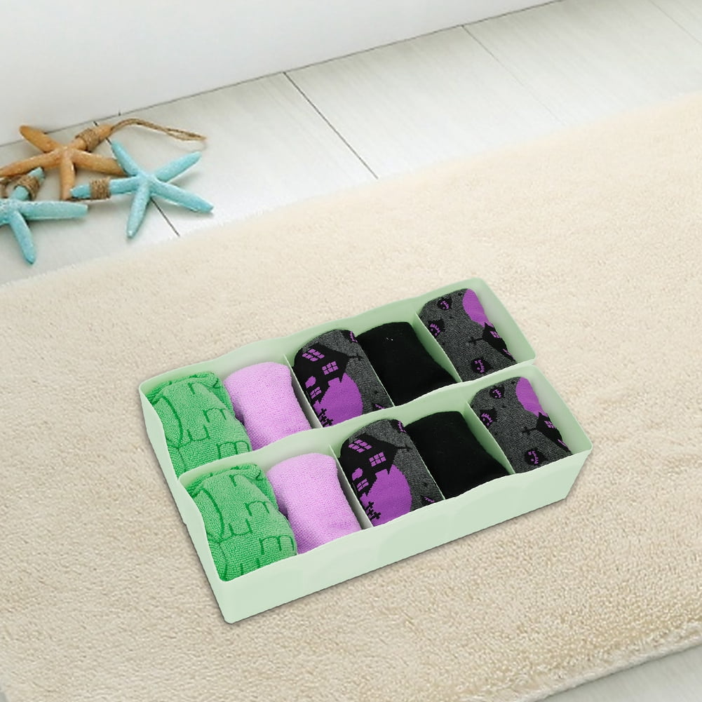 LYUMO Plastic Drawer Organizer Bra Underwear Socks Cube Basket With 5