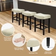 thumbnail image 6 of WestinTrends Lenox 24" upholstered nail head counter stool, Black/Beige, 6 of 6
